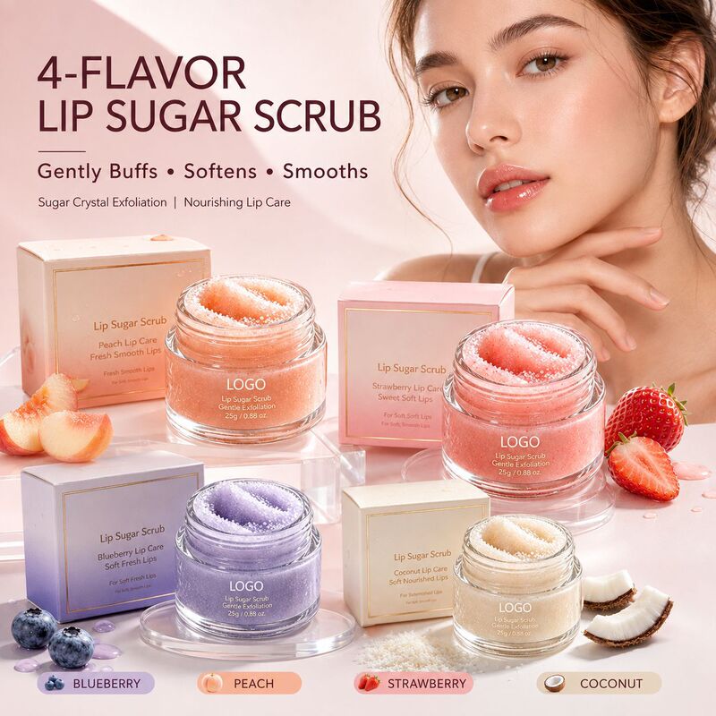 Cross-border premium lip scrub OEM custom production, gentle exfoliation, anti-chapping lip care, contract manufacturing Cross-border premium lip scrub OEM custom production, gentle exfoliation, anti-chapping lip care, contract manufacturing