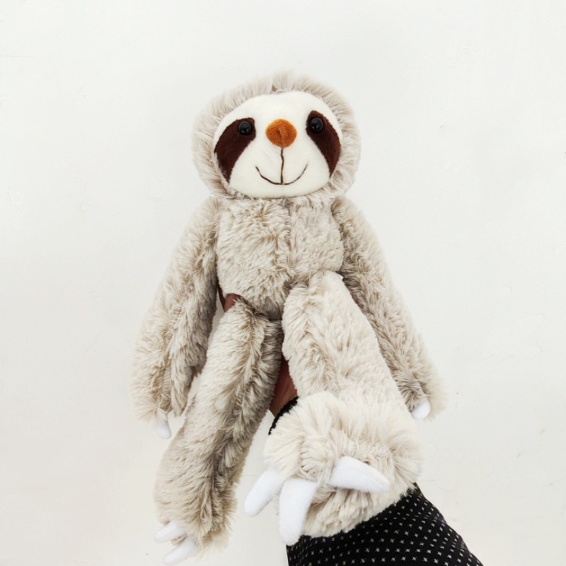 Peluche de animal del bosque realista y adorable: Perezoso, zorro, mapache. Juguete de peluche, muñeco, regalo, venta al por mayor.