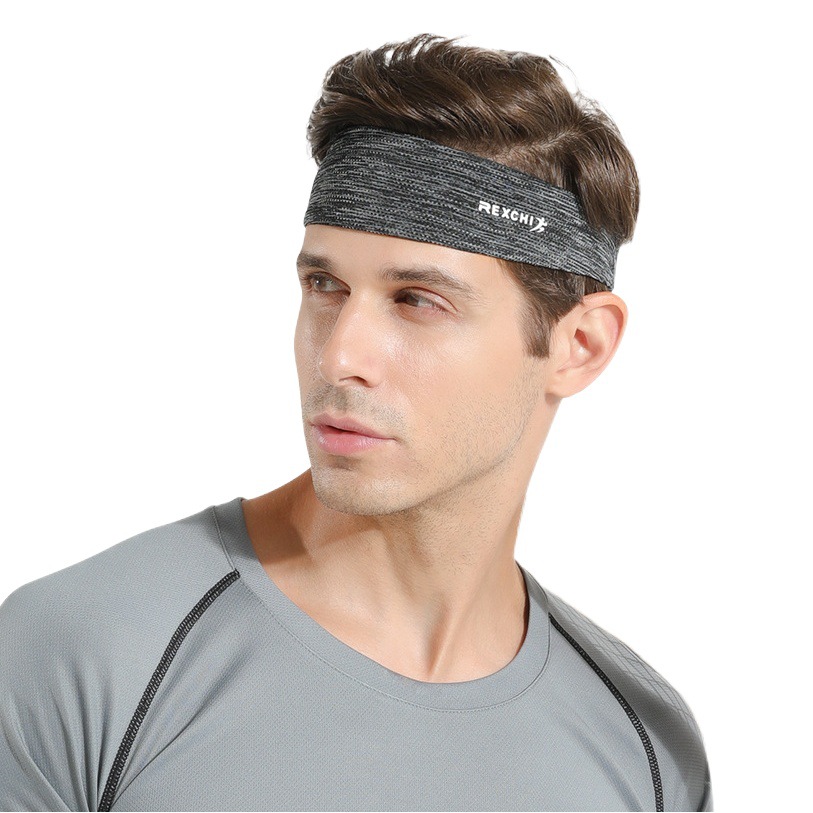 Leitch Sweatband Men's Outdoor Cycling Ice Silk Breathable Fitness Running Basketball Antiperspirant Sweat-Absorbent Headband Sports Headband