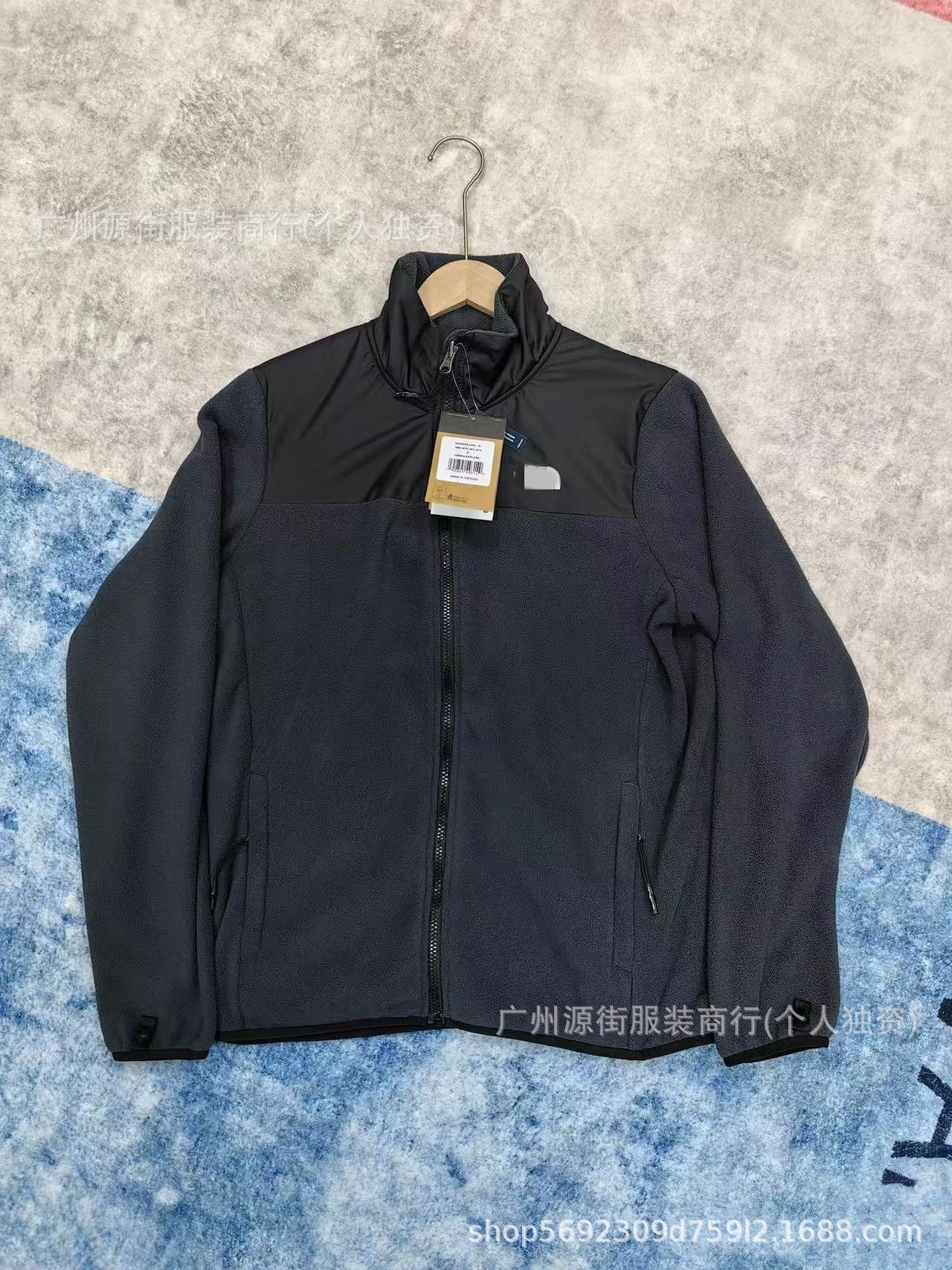 1990 estilo americano chaqueta de asalto para hombres y mujeres parejas agitando pelusa 3 - en - 1 desmontable chaqueta de bordado de pelusa