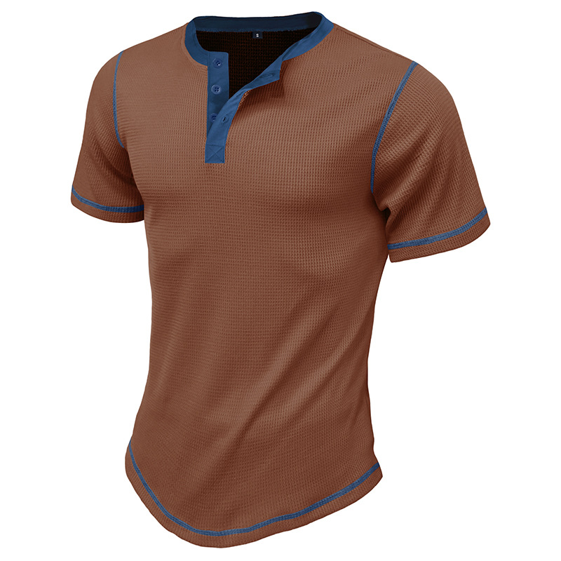 Hombres Color Sólido Labor De Retazos Playeras Ropa Hombre display picture 27