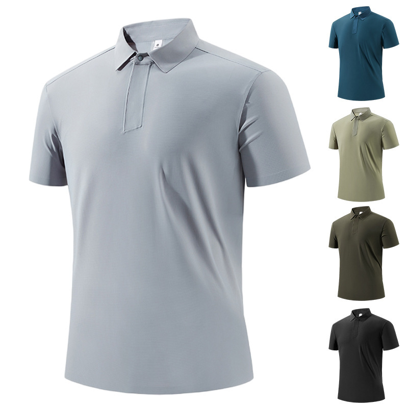 Clone 25 Summer Business Polo Shirt Golf Quick-Drying Clothing Stand Collar Fashion Casual Men's High-End Design Top