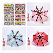 8骨微商扫码加粉地推伞卖萌头饰发夹饰品展示地推卖货伞