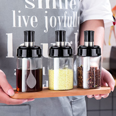 Direct Supply from Source Glass Salt Jar Kitchen Spice Bottle Container Household Spice Oil Pitcher Salt MSG Condiment Box