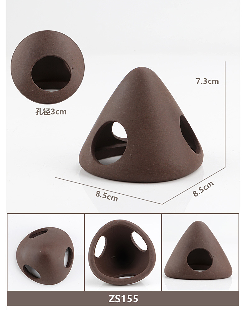 Cueva de reptiles Tanque de pargo de acuario Tanque de barro Acuario de forma especial Paisaje de cueva de piedra Cichlididae Decoración de pecera Casa de refugio