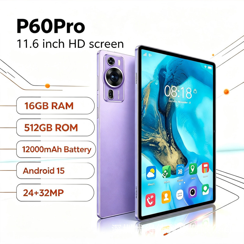 South American Cross-Border Hot-Selling Manufacturer Wholesale 10inch Tablet Pc P60 Dual Sim Dual Standby with Call Function and Smart Bluetooth