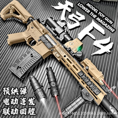 天弓F4電動玩具銃が連動して子供のおもちゃの男の子M416競技CSに戻ってニワトリの模型を食べることができます。