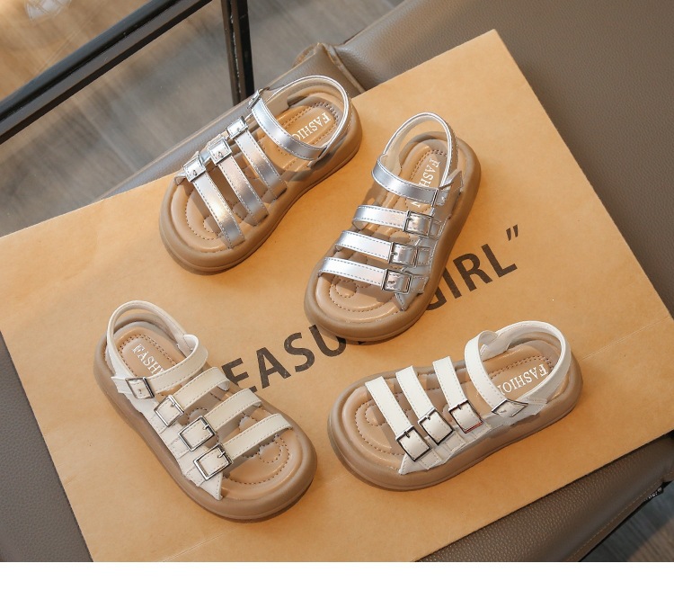 Mädchen Gladiator Sandalen Mit Knöchelriemen Für Den Sommer_voghion.com