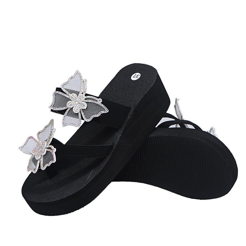 Flash Diamond With Butterfly Slippers NSKJX71189