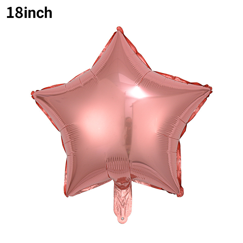 Versión de luz de 18 pulgadas estrella de cinco puntas película de aluminio globo estrella de color sólido papel de aluminio decoración de fiesta de cumpleaños al por mayor image 11