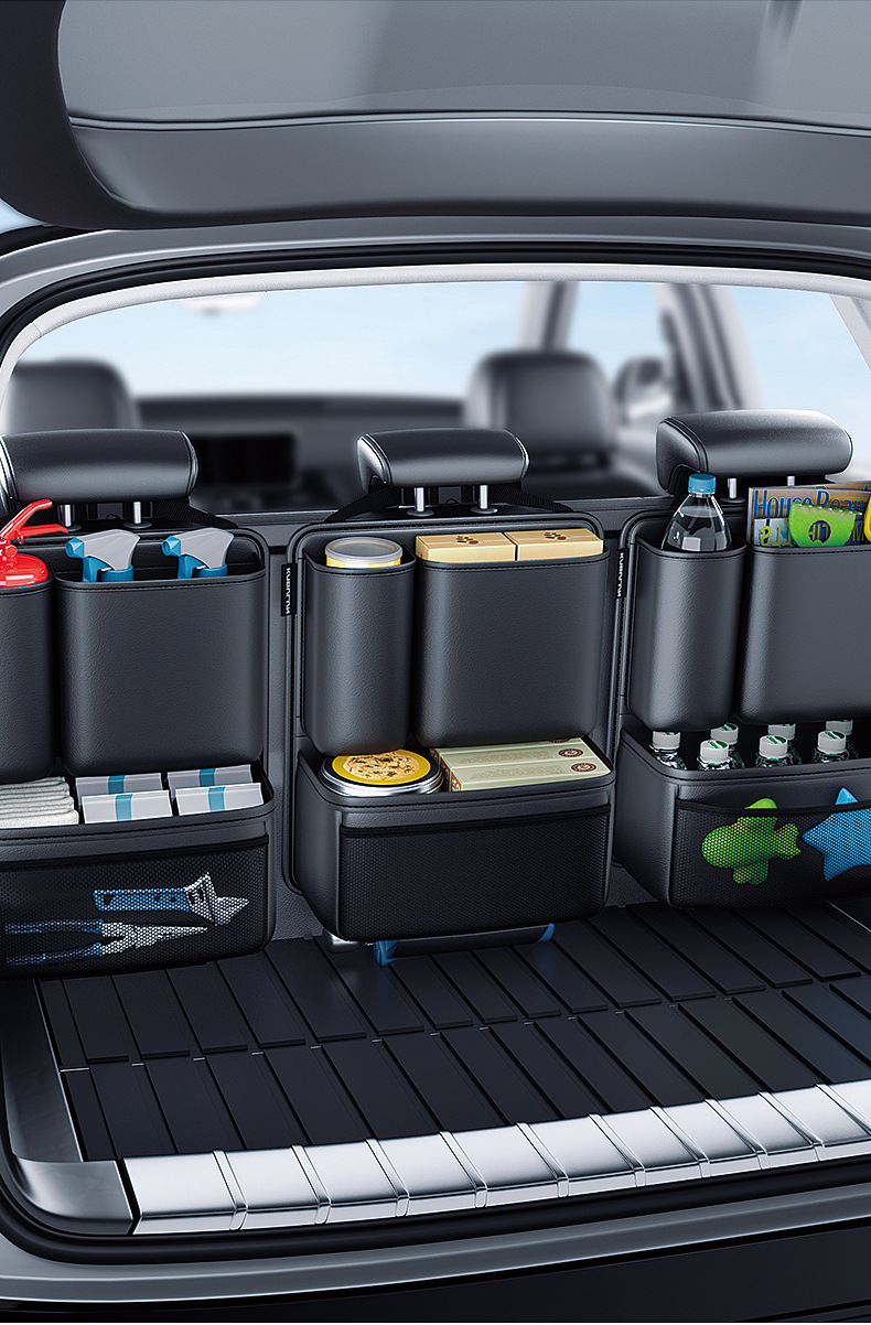 Car Trunk Storage Bag SUV Car Trunk Sorting Car Seat Back Multifunctional Storage Hanging Pocket