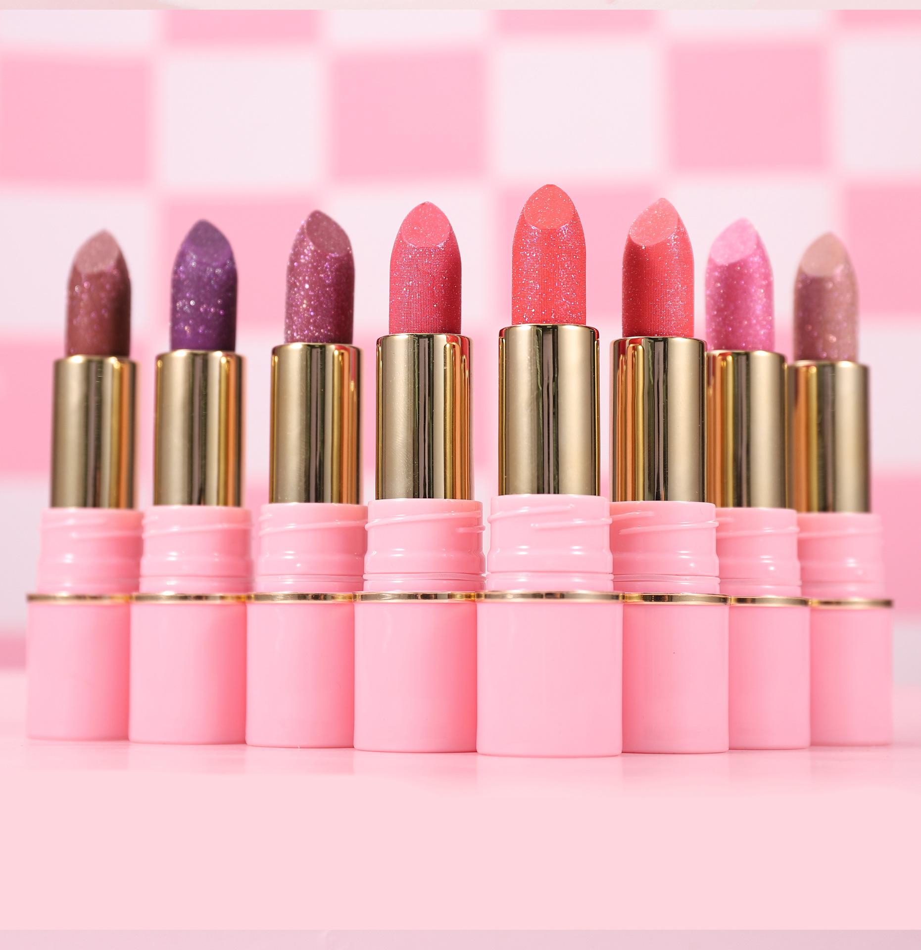 Pearl Lipstick in stock, 8 colors moisturizing and hydrating handaiyan embossed Silk Screen Fine Sparkling Lip gloss, cross-border exclusive lipstick undefined