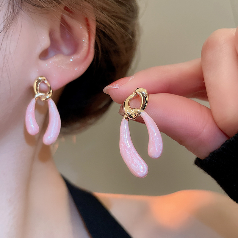 Aguja de plata Pendientes de flores dulces rosas Pendientes lindos de todo fósforo de la serie Mori Pendientes de diseño de moda de nicho al por mayor femenino