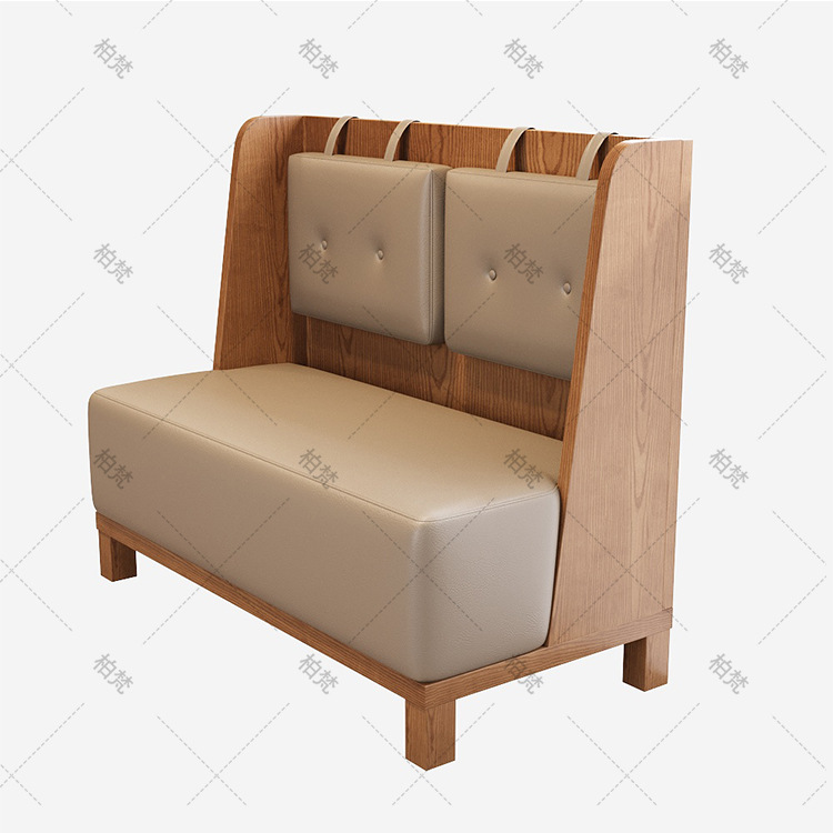 Sofá de cartón de almacenamiento mesa de comedor comercial paquete blando contra la pared restaurante de cadena de restaurantes de restaurantes combinación de mesas y sillas de madera maciza