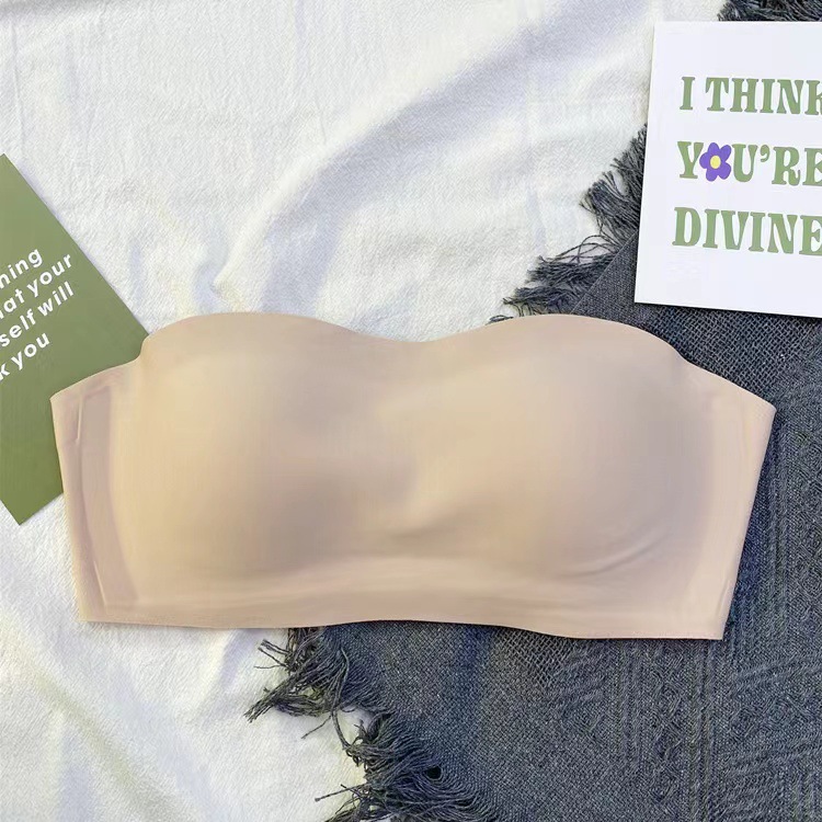 Women's Intimates Seamless Strapless Bra For Women Japanese Style Summer Anti-Slip Invisible Push Up Side Boob Reduction Beautiful Back_voghion.com