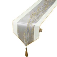 新中式轻奢桌旗茶几茶台布艺茶桌垫简约大气电视柜盖布长条布垫布