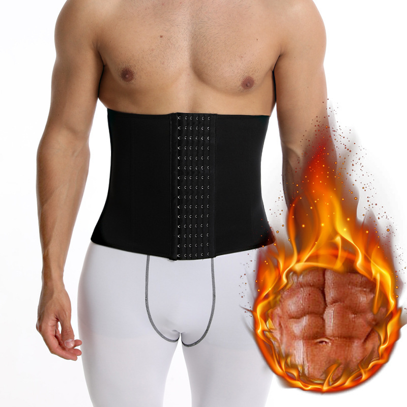 Men's Shapewear Waist Trainer Trimmer Corset Abdominal Control Shaping Compression Abdomen Back Support