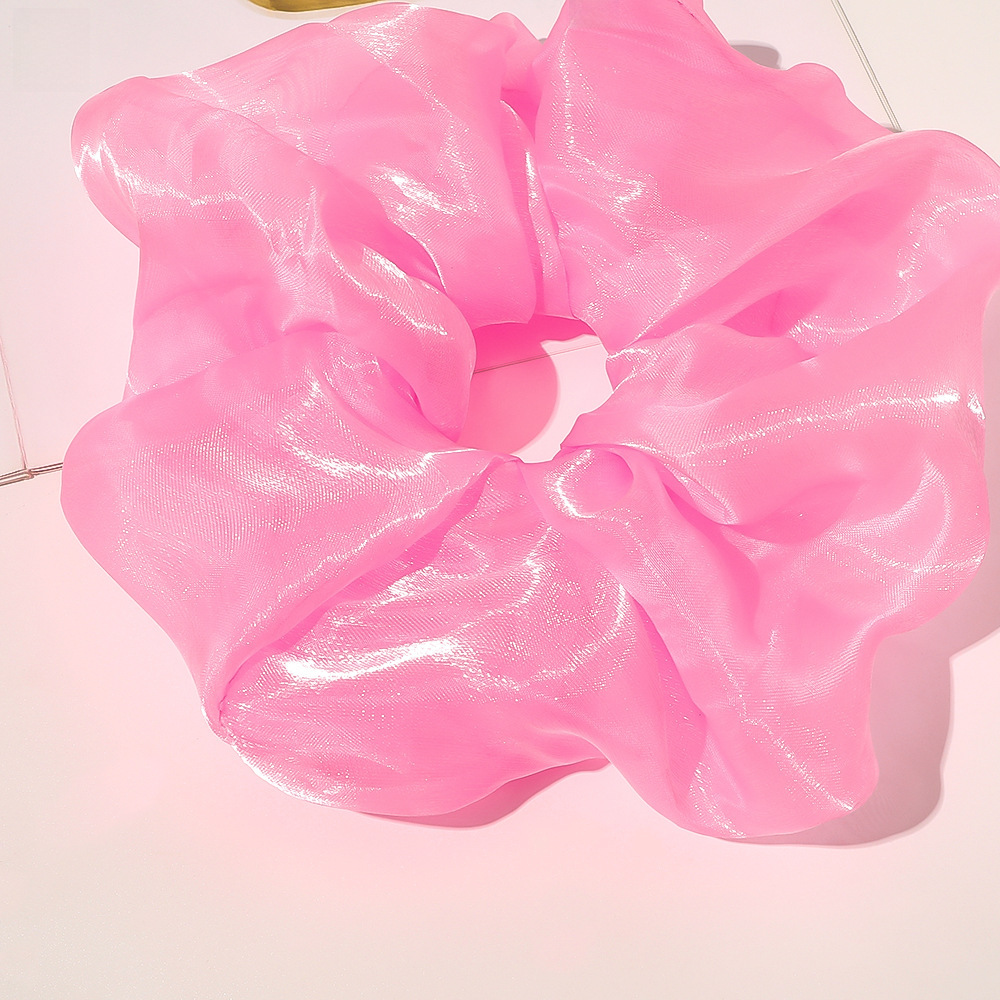 Qiyue super grande fio de seda brilhante intestino grosso anel de cabelo pequeno fresco cabeça corda organza laço cabelo intestino grosso anel corda de cabelo atacado_voghion.com