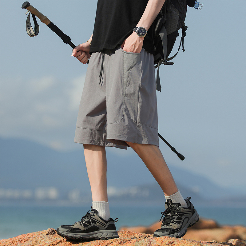 Men's Shorts, Five-Quarter Length Pants, Summer Outdoor Quick-Dry Lightweight Breathable Work Pants, Waterproof Casual Sports Pants, Beach Pants