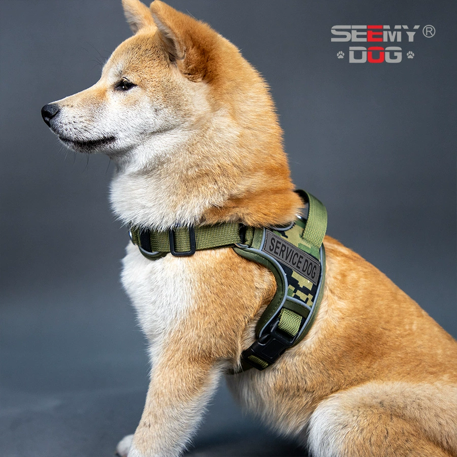 Взрывобезопасная, непротягивающаяся, подходит для крупных, средних и мелких собак, дышащая светоотражающая камуфляжная шлейка для собак, только для трансграничных поставок