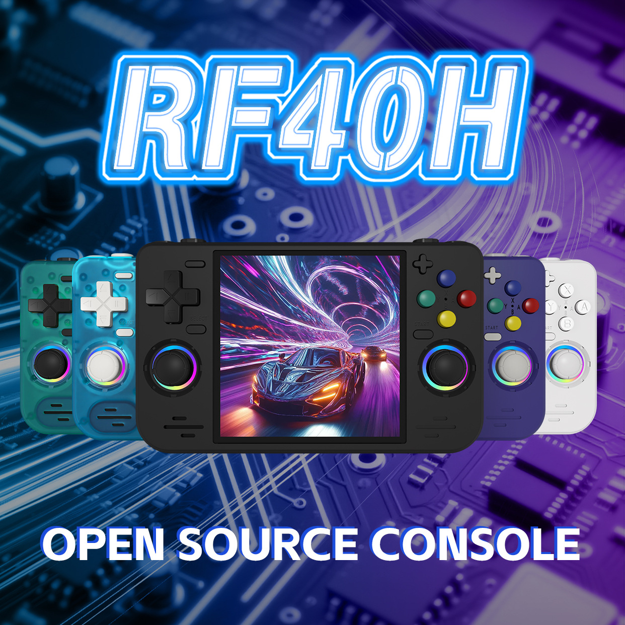 New Rf40H Open-Source Handheld Game Console 4.0inch Screen Retro Joystick Arcade Handheld Game Console