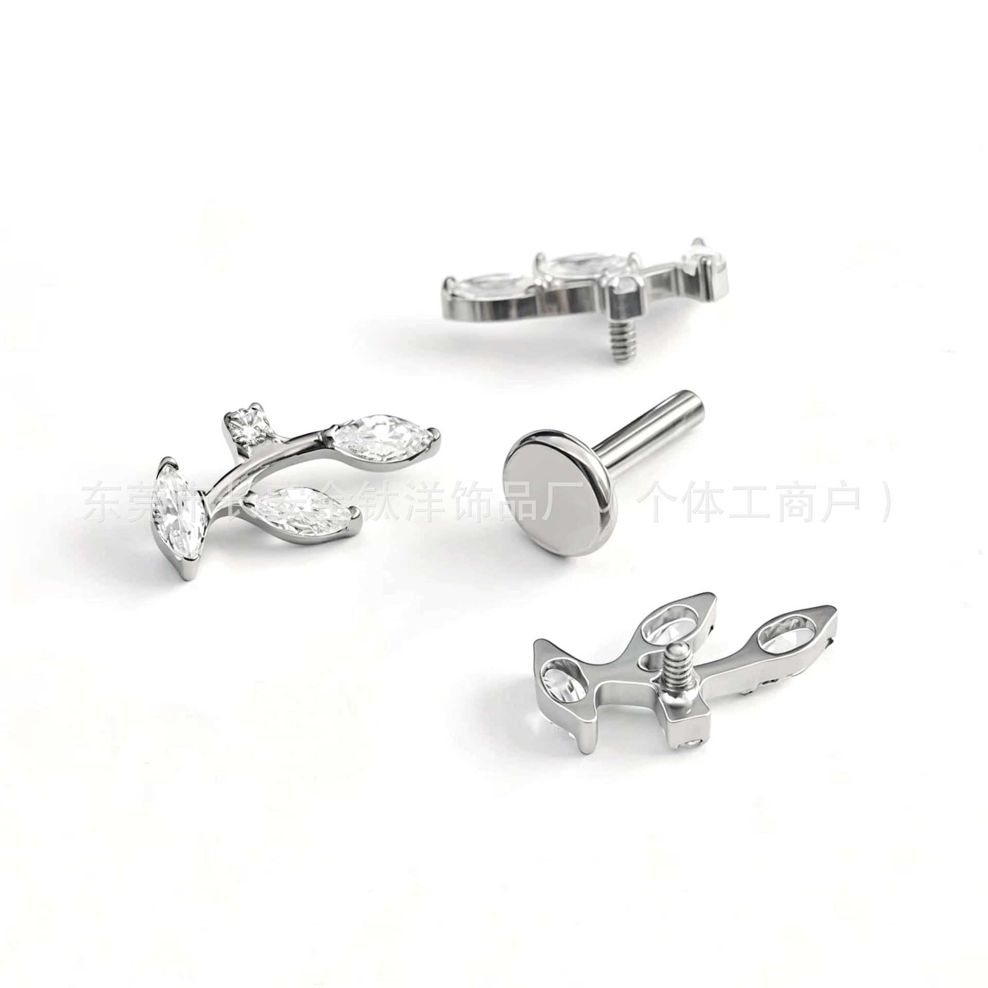 Pointed titanium steel lip stud product view