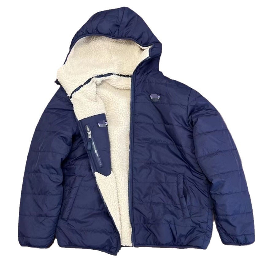 Abrigo de Lana de Cordero para Exteriores, de Doble Cara, con Capucha, Grueso y Cálido, para Parejas