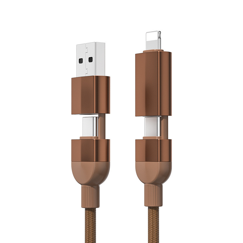 120Wフォーインワン超高速充電編組データケーブルApple Android Type-c携帯電話充電ケーブル卸売に適しています|undefined