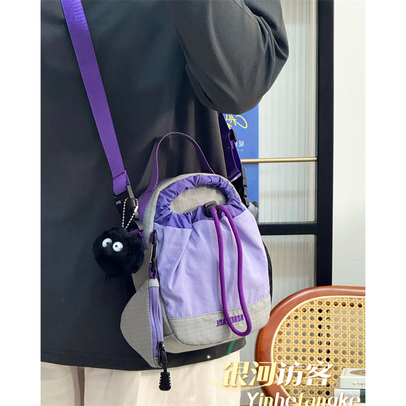 轻户外徒步动便携水壶包男女小众设计百搭斜挎包轻便外出手机包|undefined