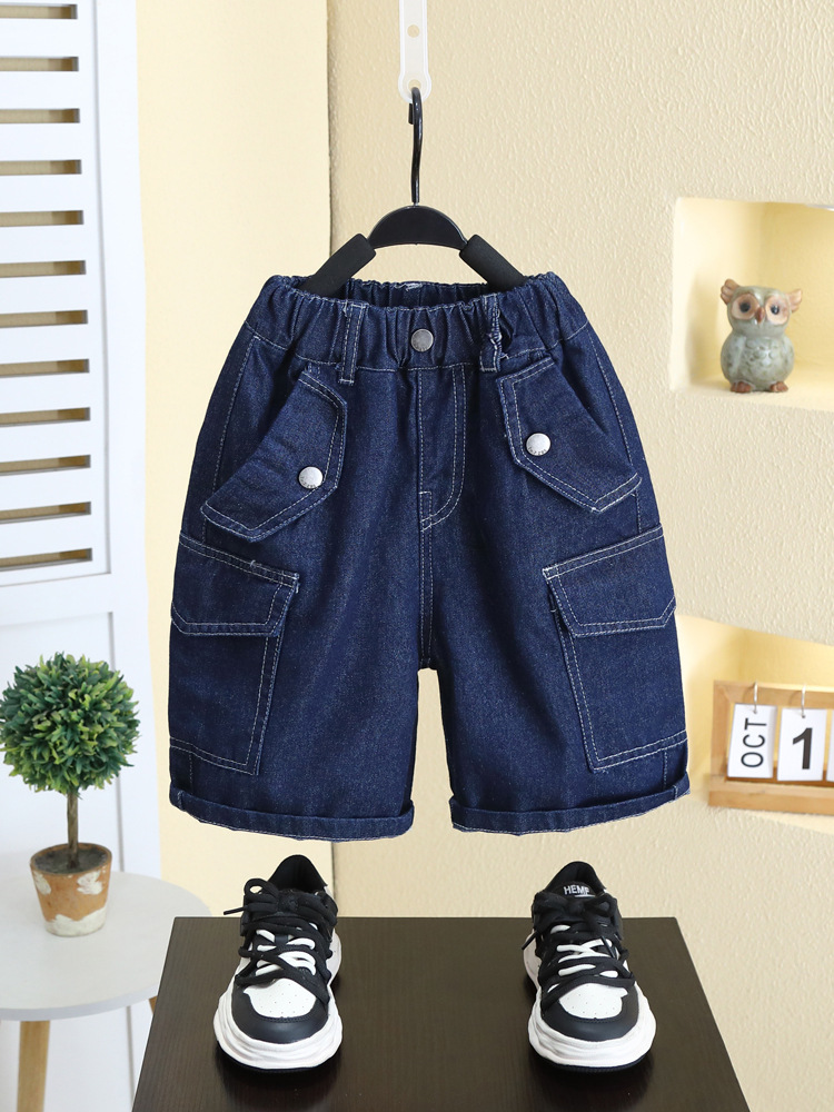 Pantalones de verano para niños 8092, nuevo estilo 2026, shorts de mezclilla coreanos para niños, shorts de verano a la moda para niños