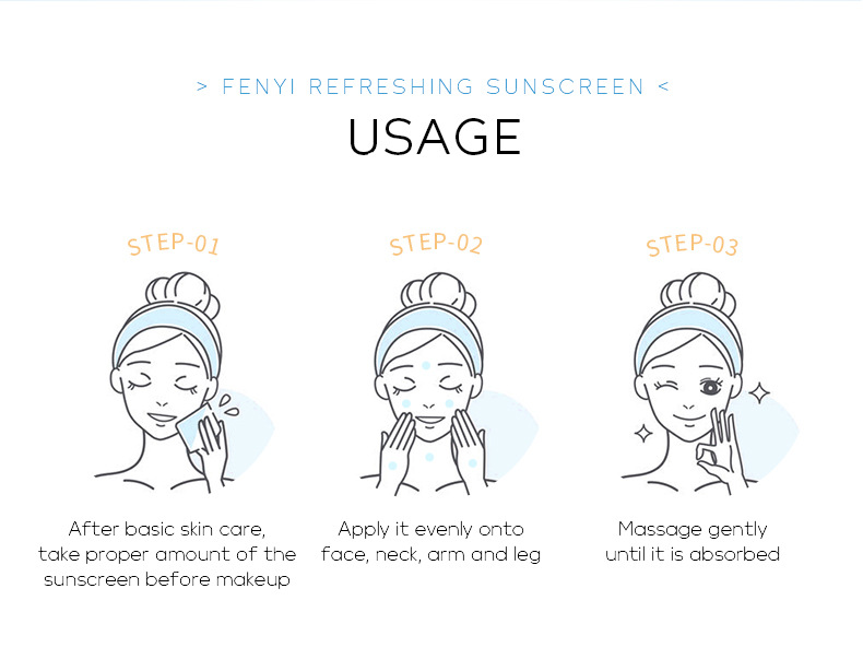Wholesale of cross-border skin care products fenyi Refreshing sunscreen 50g Hydrating and Moisturizing Primer undefined