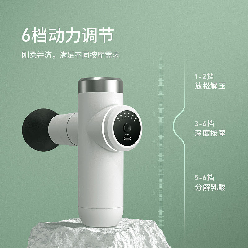 灵猫IMAO跨境迷你筋膜枪肌肉深层放松电动按摩枪振动家用颈膜枪mi