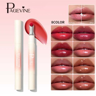 Cross-Border Exclusive Supply Page Vine Water Gloss Lipstick Lip Glaze Non-Fading Moisturizing Lip Gloss Export Makeup