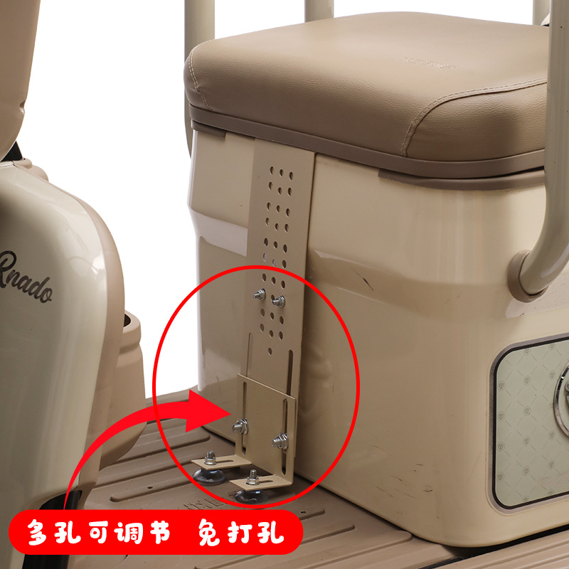 Electric Tricycle Front-Mounted Child Seat, No-Drill Folding Seat, Universal Safety Baby Seat for Tricycles