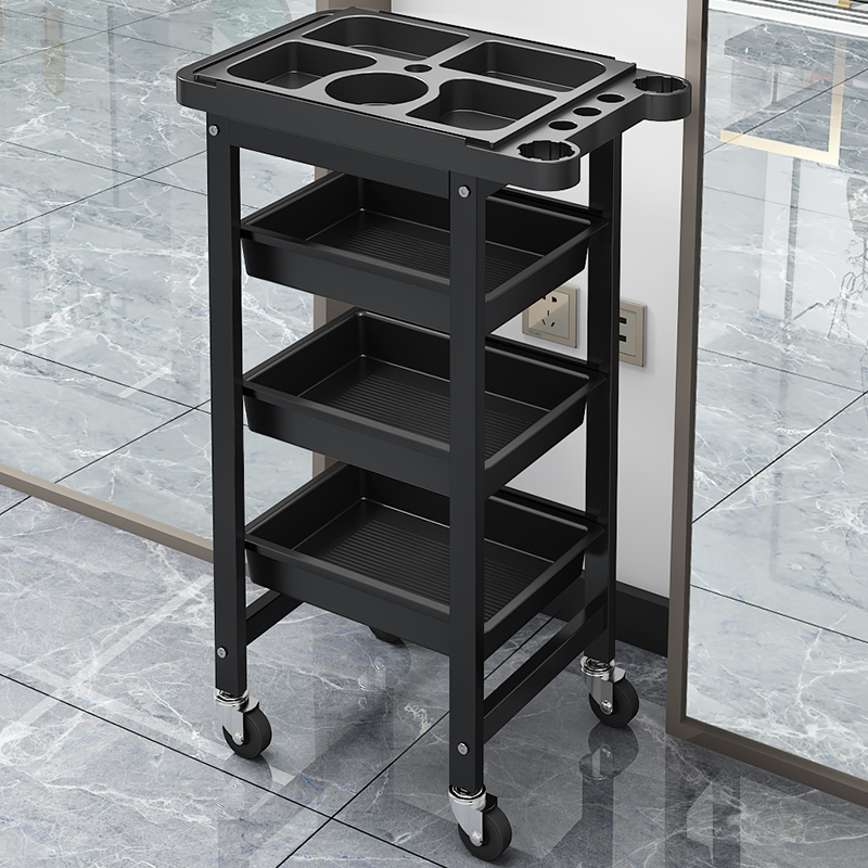 Nuevo cochecito de peluquería, carrito de herramientas, estante multifuncional, carrito de barra de peluquería, barbería, carrito de teñido en caliente al por mayor