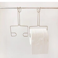 出口日式ins卷纸挂架卫生间厕所简约免打孔不锈钢纸巾挂钩收纳架