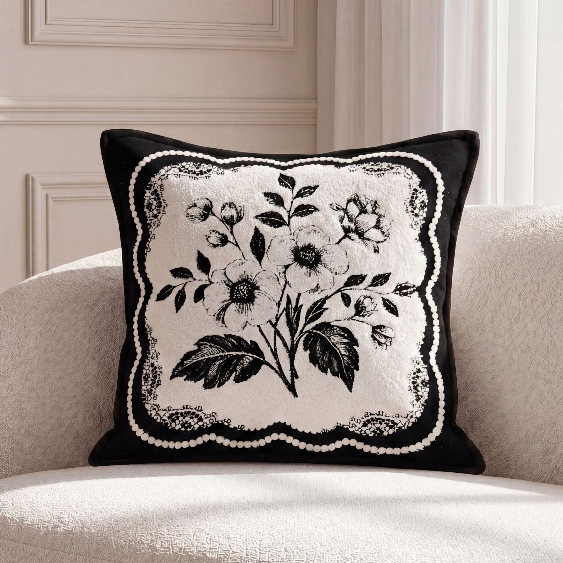 Nórdico de lujo ligero sofá almohada al por mayor almohada de sala de estar inwind jersey jacquard almohada transfronteriza un cabello