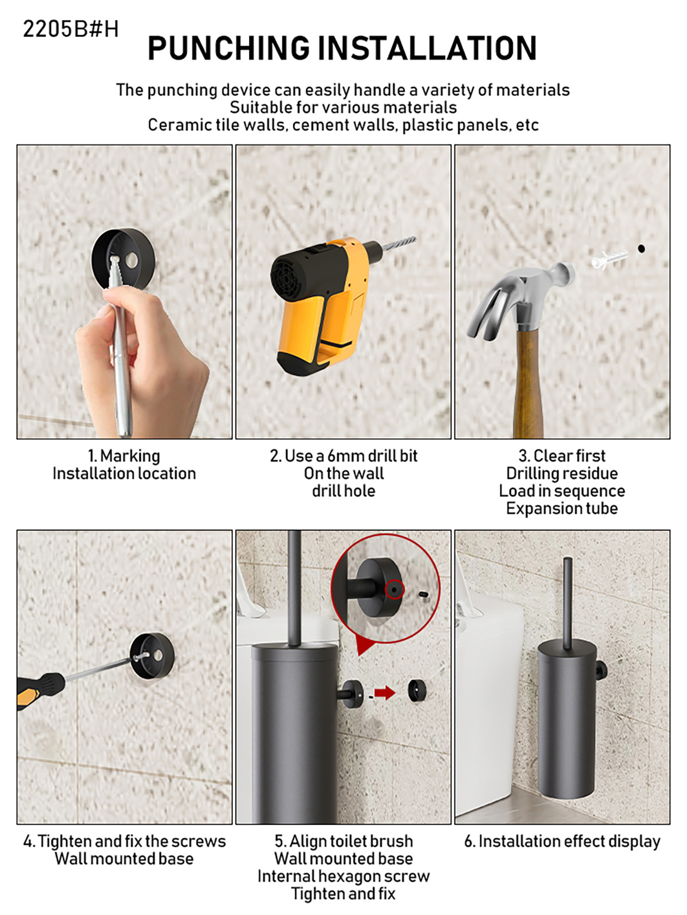 Toilet Base Home Use 360°Toilet Brush With Long Handle For Cleaning Without Dead Angles_voghion.com