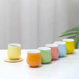Wholesale Ceramic Color Glaze Cup Large Tea Cup Tasting Cup Beer Cup Milk Cup One Cup Pot Tea Set Single Cup