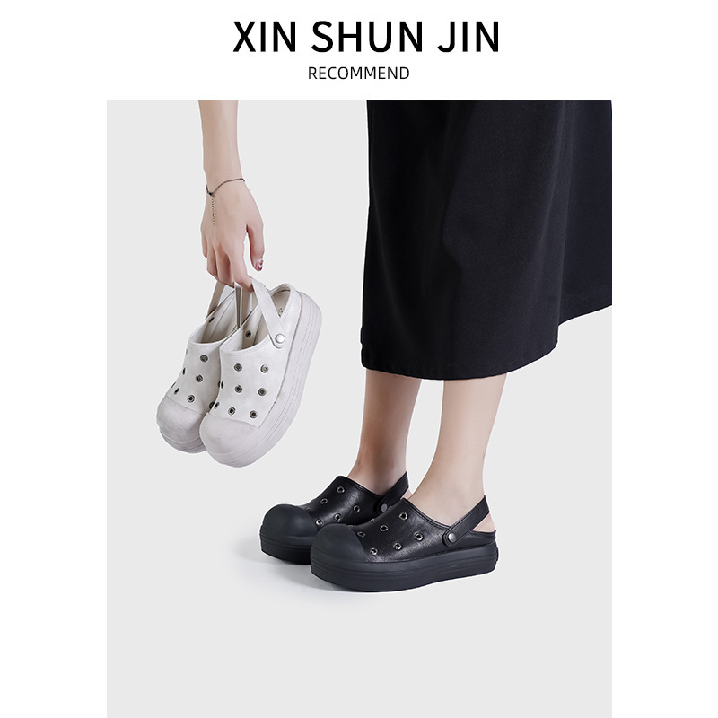 Mickey Big Shoes Old Dirty Shoes Retro Style Hole Shoes Sandals Summer Slippers Casual Thick-soled Baotou Sandals