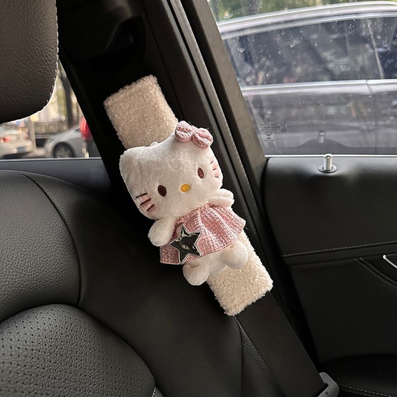 安全ベルトショルダーカバー キティちゃん 車内装飾 車内アクセサリー 車用飾り 女の子向け|undefined