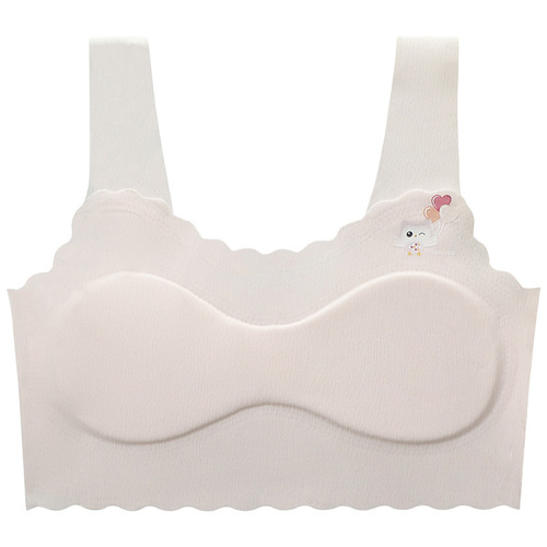 Girls' underwear development period small vest 8-16 years old second stage children primary school students wearing ice silk bra
