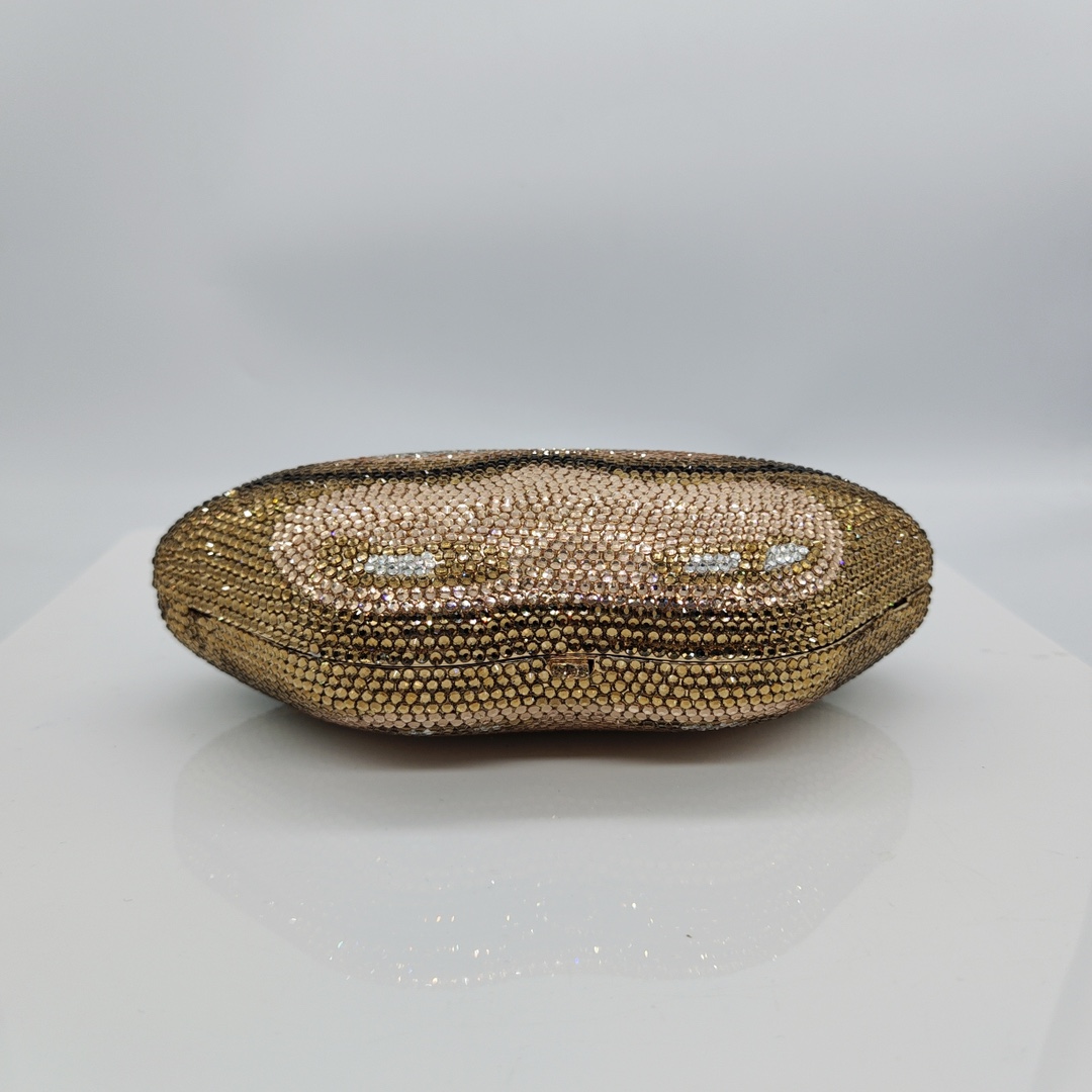 Túi clutch cầm tay đính kim cương cao cấp dự tiệc quý cô — Màu hồng, Màu vàng, Cá tính đặt làm chi tiết 4