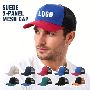 5PANEL MESH CAP�羳���Q��Ƥ�q��Ʒ�|��Ƭƴɫ��܇˾�CñLOG0
