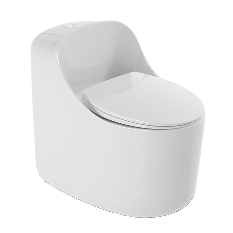 Nuevo hogar interior personalizado anti-bloqueo de una sola pieza fila de piso ultra-alto sifón moderno simple inodoro redondo al por mayor