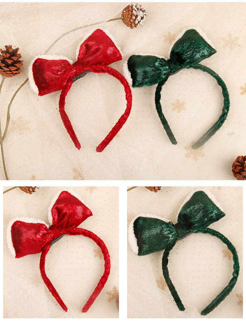 Fashion Bow Knot Velvet Flannel Hair Clip Hair Band 1 Piece display picture 2