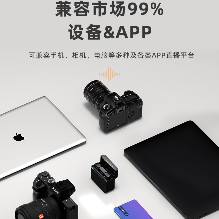 Comica Vimoc Wireless Lavalier Microphone Mobile Phone Live Video Recording Radio Microphone Equipment