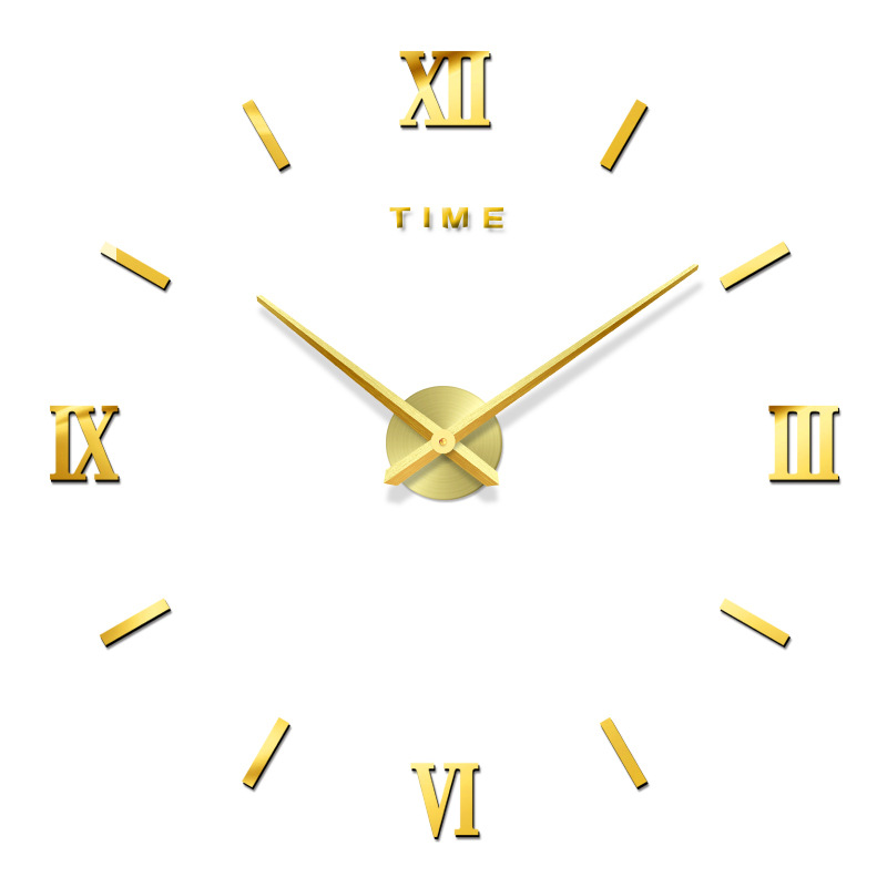 Reloj de pared de espejo de acrílico 3D DIY, reloj europeo creativo de moda, reloj de pared para decoración del hogar, venta directa de fábrica