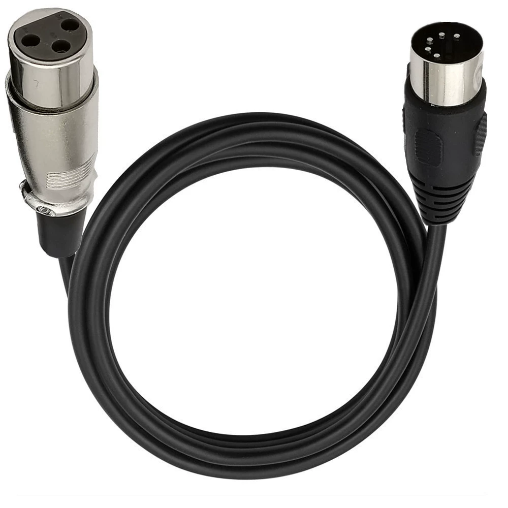 Кабель-адаптер: большой DIN 5PIN к XLR, материнская аудио-коннекторная связь MIDI к XLR