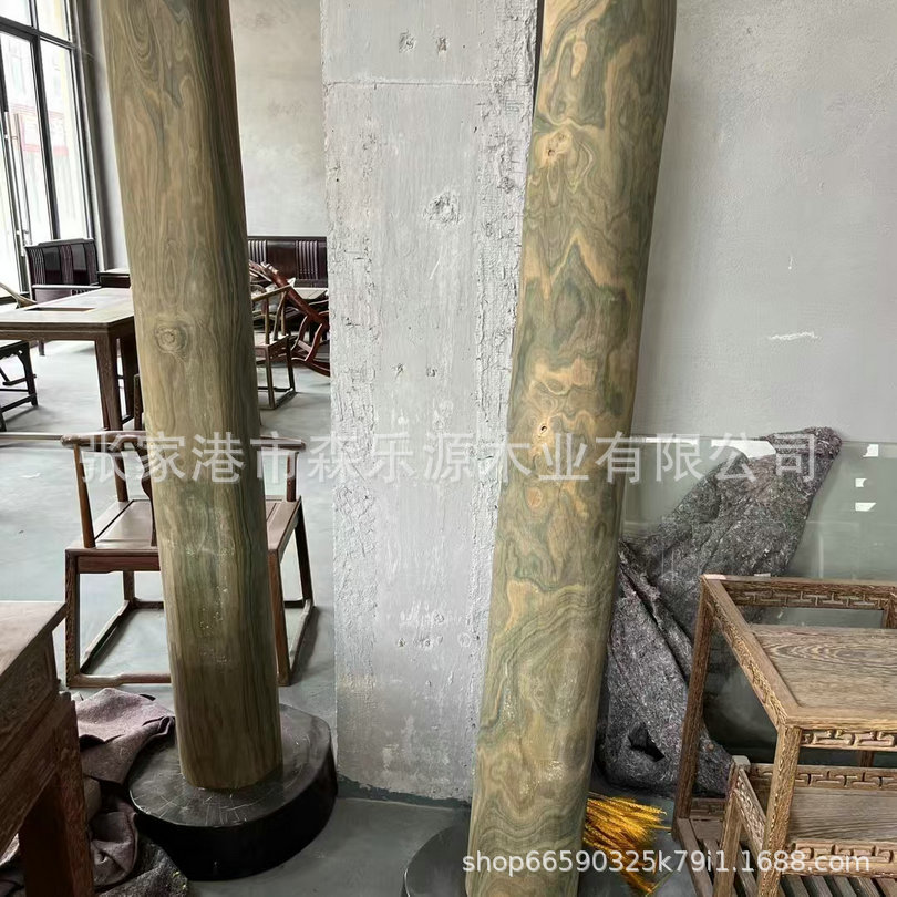 绿檀原木  阿根挺绿檀 巴拉圭绿檀木材 绿檀香 木板 实木家具工艺